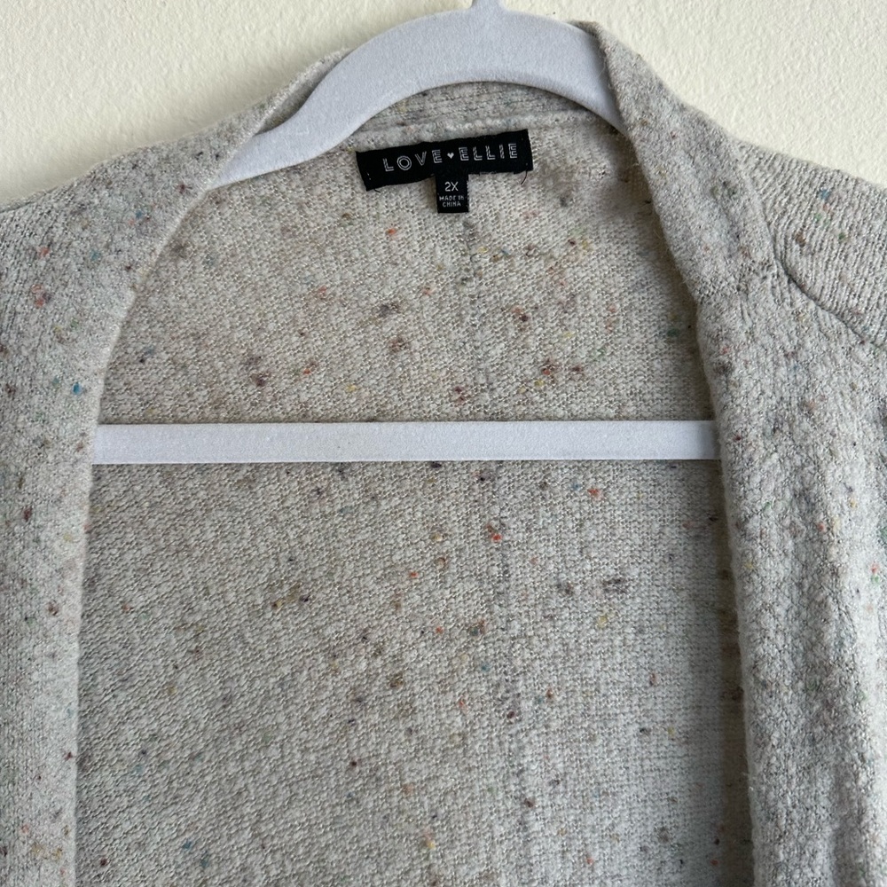 Size 2x Love Ellie Long Cream Sweater - Picture 2 of 4